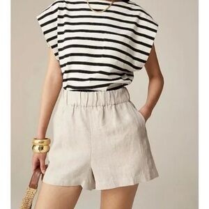 J. Crew Tropez Shorts in Flax Linen